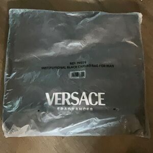 Versace Black Canvas Tote